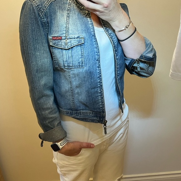 Vintage Foxy Jeans cropped jean jacket - Picture 7 of 9